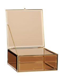 Boîte en verre – Marron S