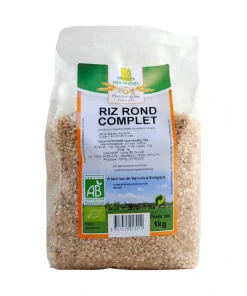Riz rond complet – 1kg – Moulin des Moines