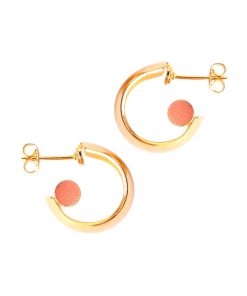 Boucles d&rsquo;oreilles – Line corail