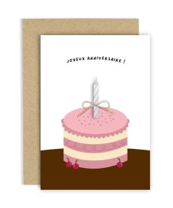 Carte de voeux – Gâteau anniversaire