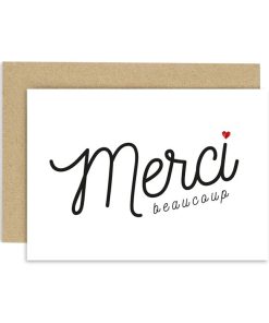 Carte de voeux – Merci (coeur)