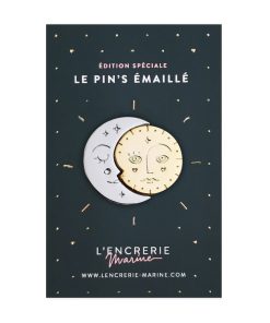 Pin’s émaillé – Lune & Soleil (2pcs)