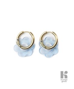 Boucles d&rsquo;oreilles – Fleurette bleu