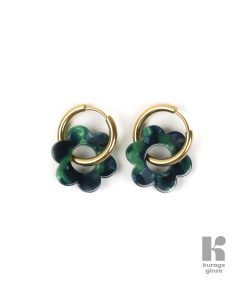 Boucles d&rsquo;oreilles – Fleurette vert