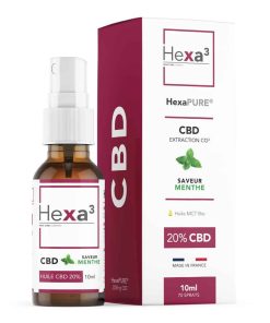Huile MCT CBD 20% Menthe 10ml – Spray – HEXA3