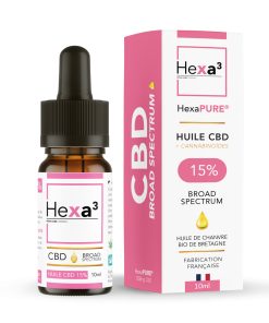 Huile CBD 15% Broad Spectrum Bio 10ml – HEXA3