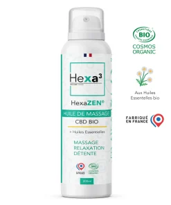 Huile de Massage CBD Détente 200ml – HEXA3