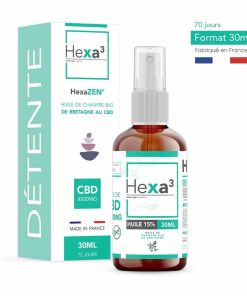 Huile Chanvre de Bretagne Bio CBD 15% Détente 30mL – HEXA3