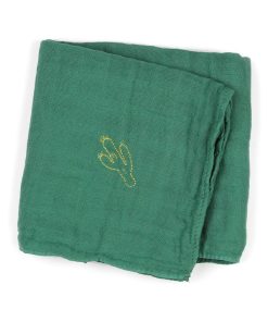 Lange brodé – Vert Cactus