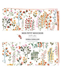 Mouchoir en tissu – Maison fleurie