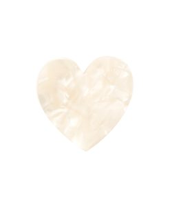 Pince à cheveux – Coeur blanc