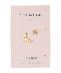 Pin&rsquo;s émaillé – Lune & Étoile (2pcs)