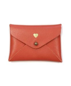 Porte-monnaie mini – Coeur terracotta